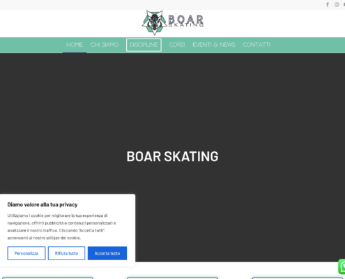 Anteprima del sito Boar Skating