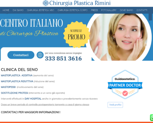 Anteprima del sito Chirurgia Plastica Rimini