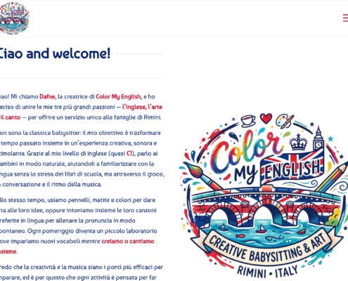 Anteprima del sito Color My English