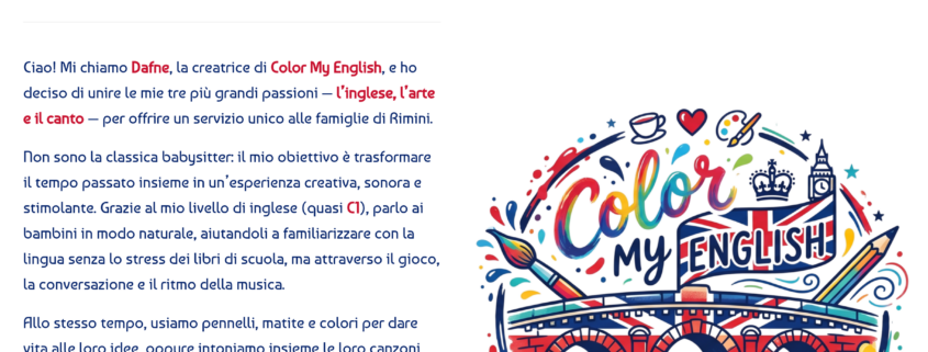 Anteprima del sito Color My English