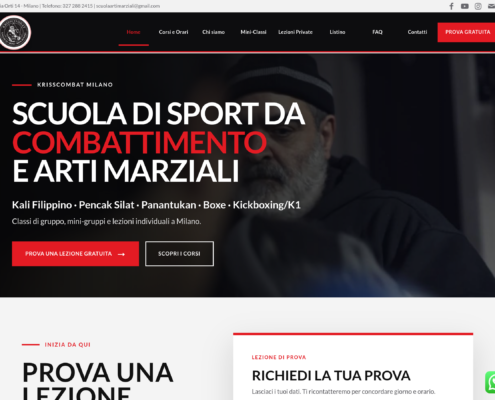 Anteprima del sito Krisscombat Milano