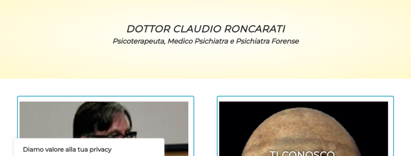 Anteprima del sito Dr. Claudio Roncarati
