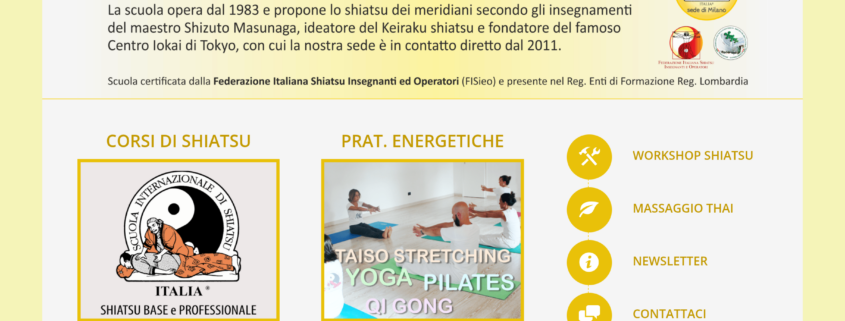 Anteprima del sito Shiatsu Milano