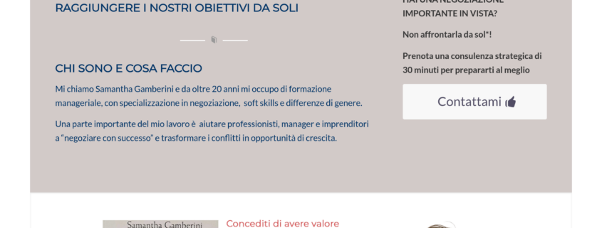 Anteprima del sito Dr.ssa Samantha Gamberini