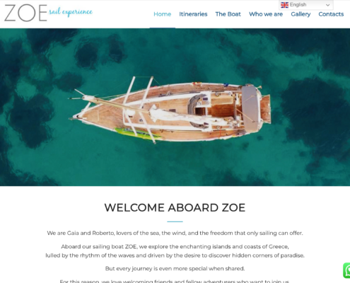 Anteprima del sito Zoe Sailing